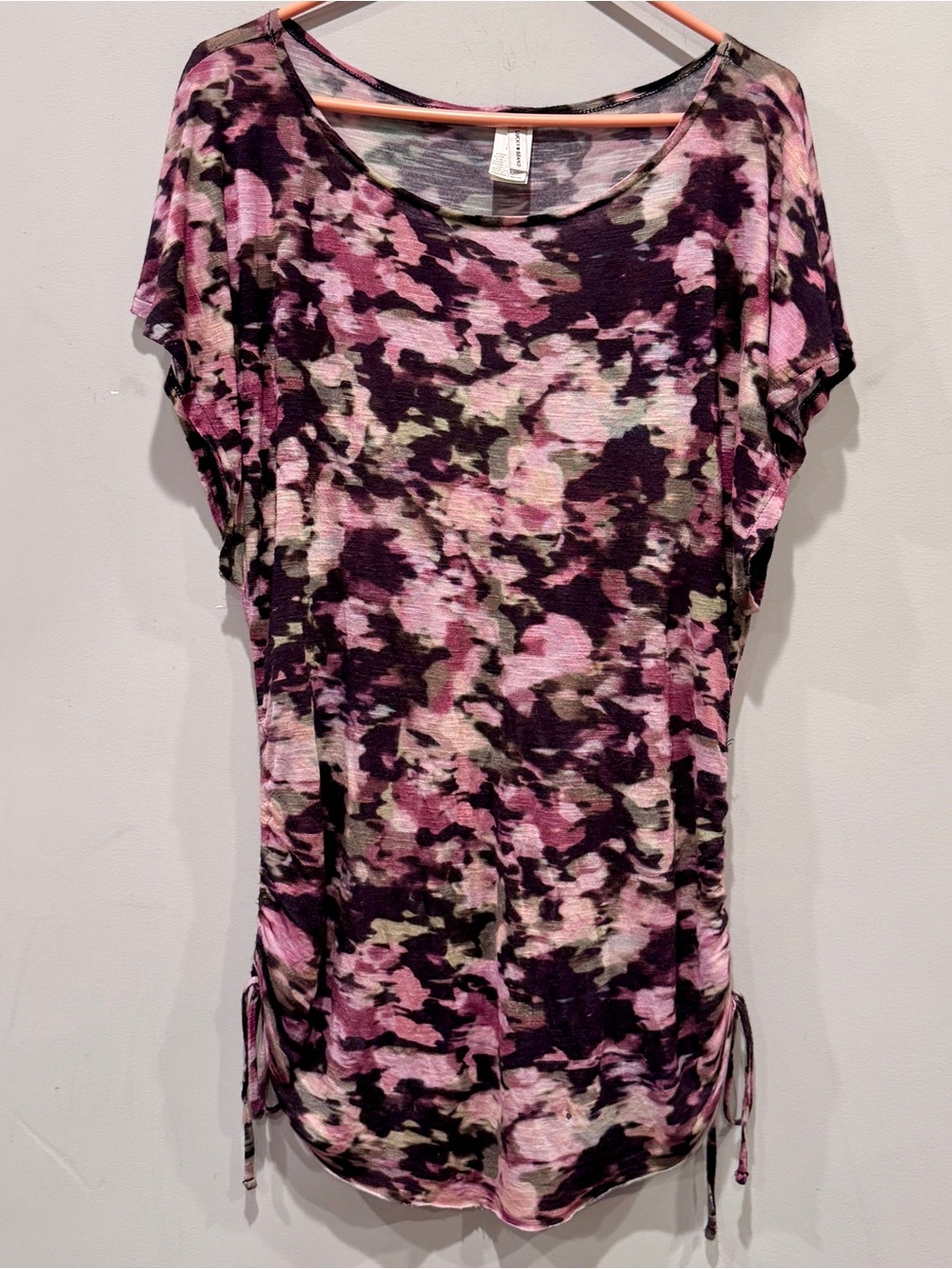 Lucky Brand Women’s Pink & Brown Camo Print Swim Cover Up Dress Size M EUC - Picture 3 of 8